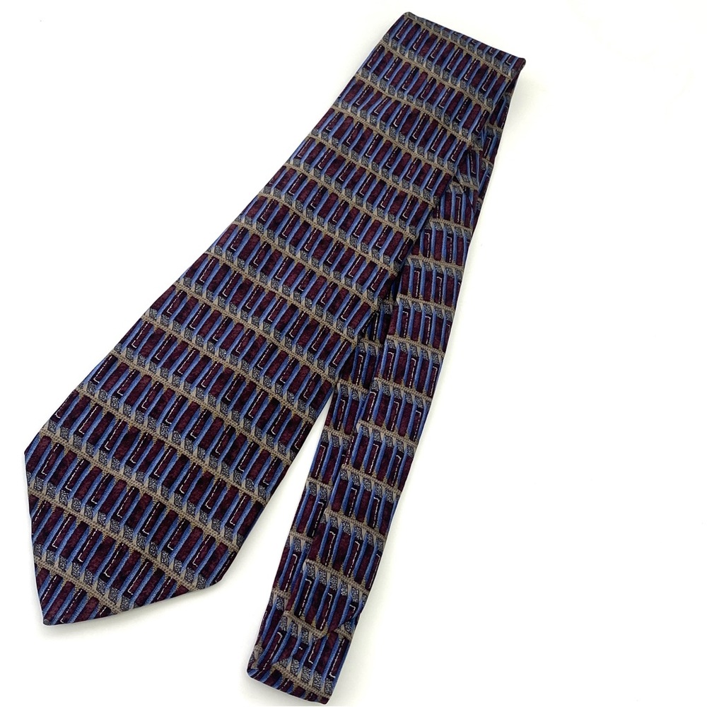 Barrington Horizontal Squares Silk Necktie